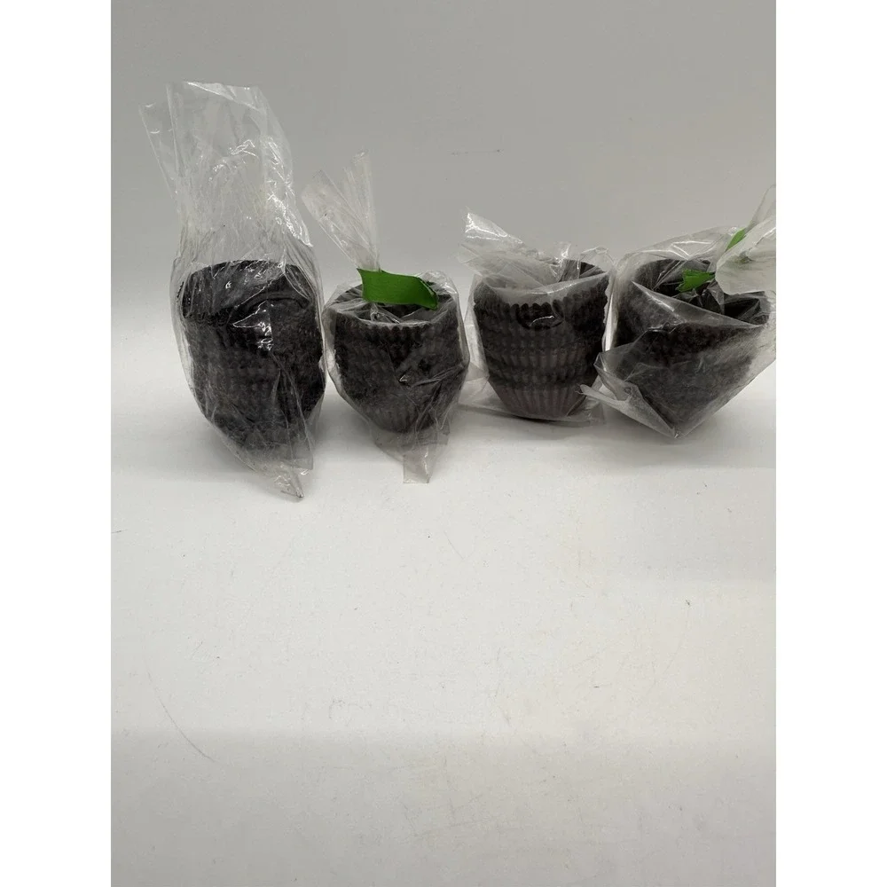 Mini Brown Cupcake Liners 1